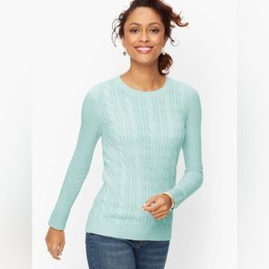 ⭐️ TALBOTS ⭐️ VINTAGE MINT GREEN BUTTON CUFF PULLOVER SWEATER SIZE: XS